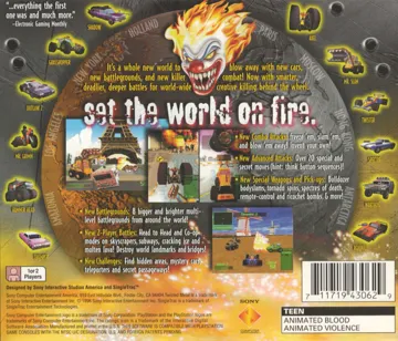 Twisted Metal 2 (US) box cover back